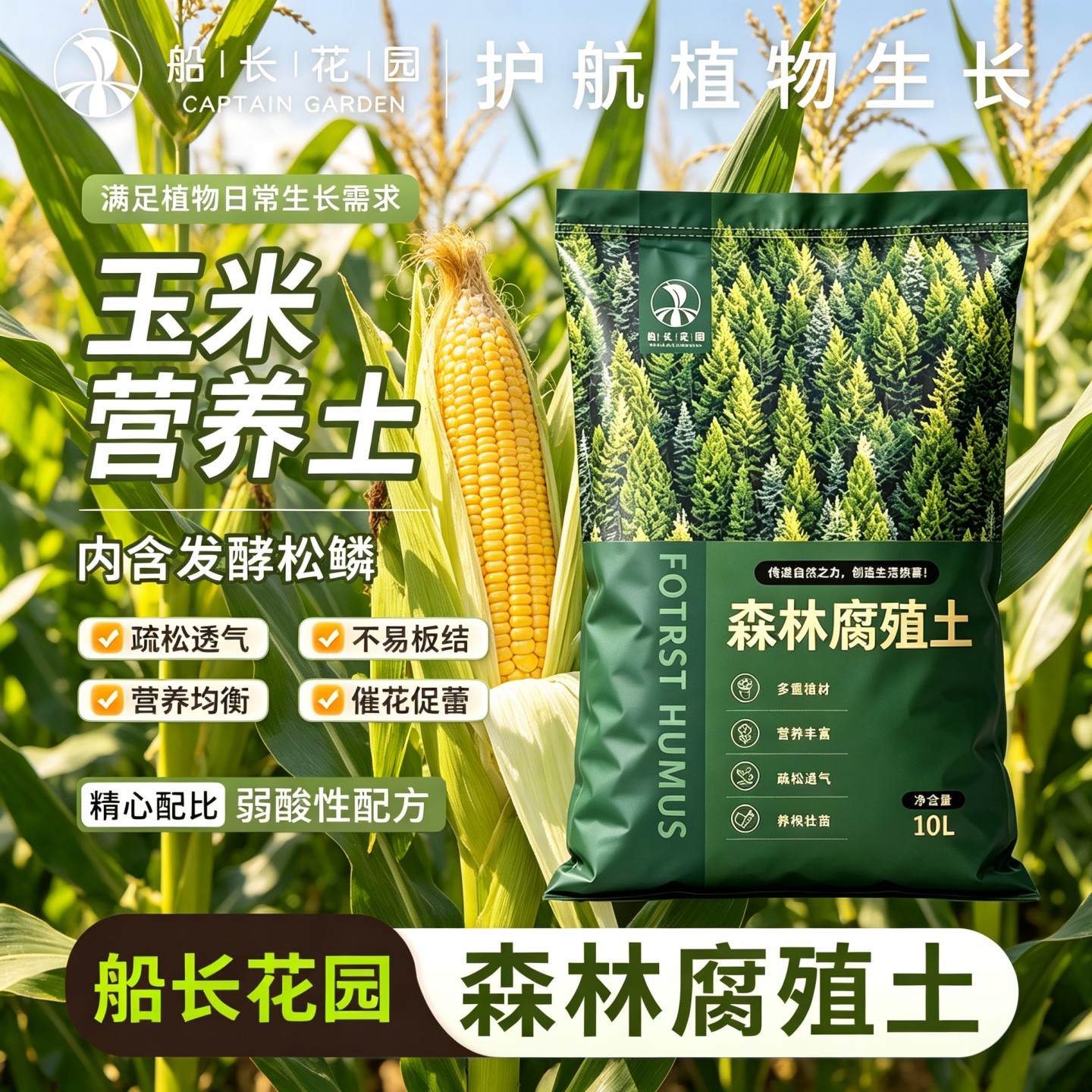 玉米专用土蔬菜种植室内盆栽透气泥炭土植物通用型养花种菜营养土