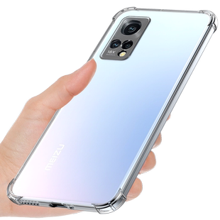 适用于魅族18X手机壳魅族18透明软壳18s 18spro保护套18PRO新款气囊硅胶防摔全包边外壳男女款个性创意潮支架