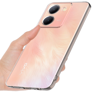 适用于vivoy78手机壳透明VIVO Y78M保护套Y78新款y78+防摔软壳y78t全包边硅胶外壳男女款个性创意潮简约支架