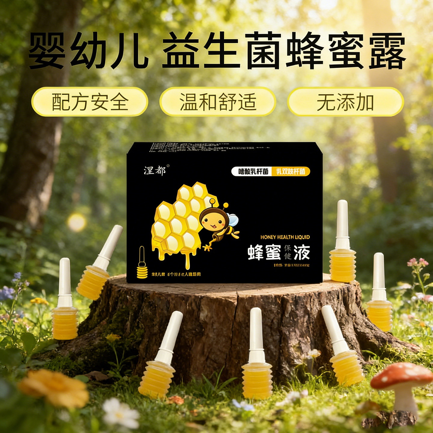 涅都儿童款益生菌蜂蜜露宝宝专用细头蜂蜜液儿童积食攒肚厂家批发
