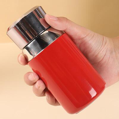 口新款智能显温便保携式小地雷袋杯200ML随手杯316真不锈钢空金蓝