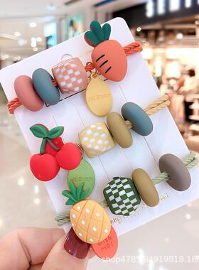 nsi水发果头绳女可爱少女扎头发橡皮筋圈高弹力耐用70#网红头发绳