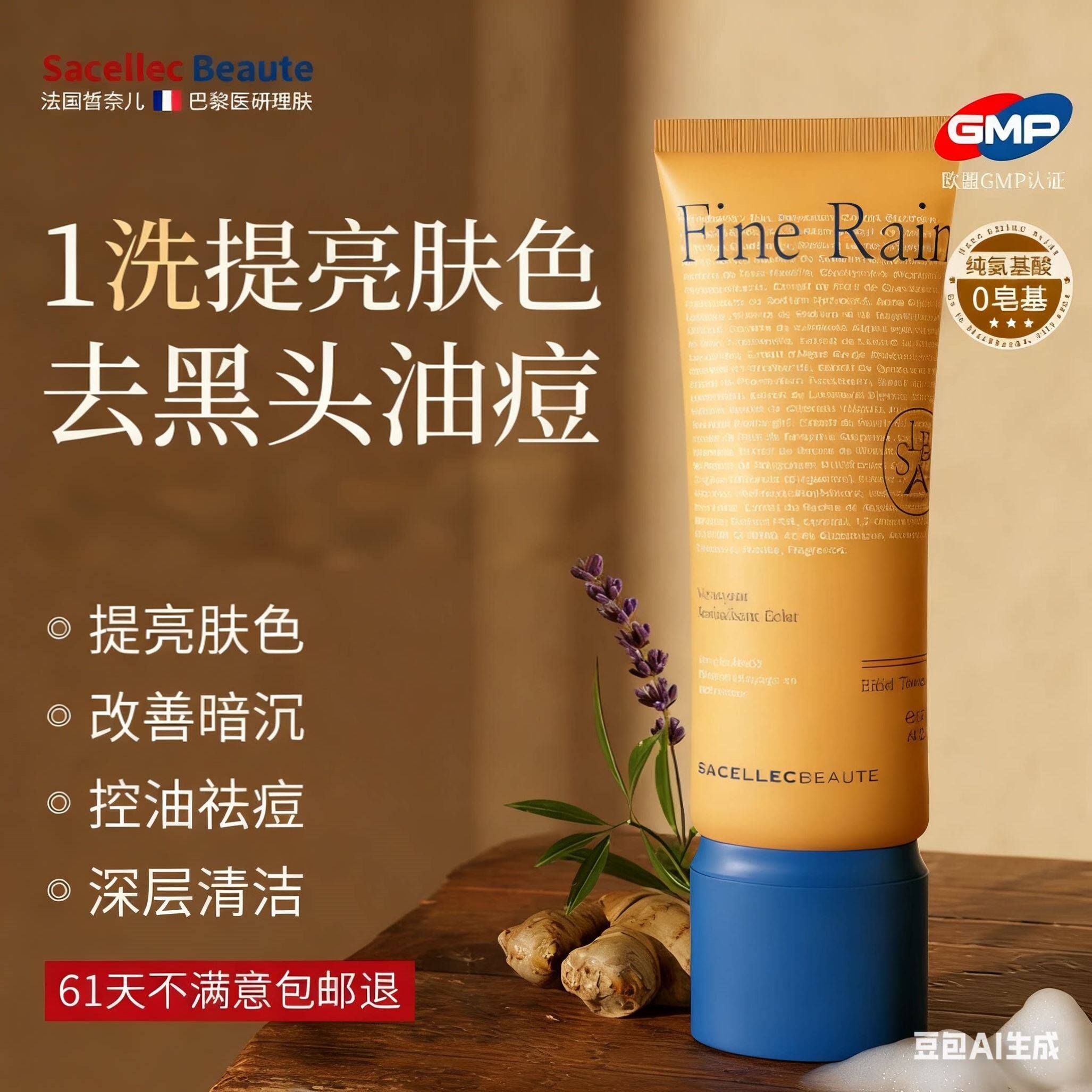 法国进口氨基酸洗面奶控油去黑头深层清洁收缩毛孔提亮男女洁面乳