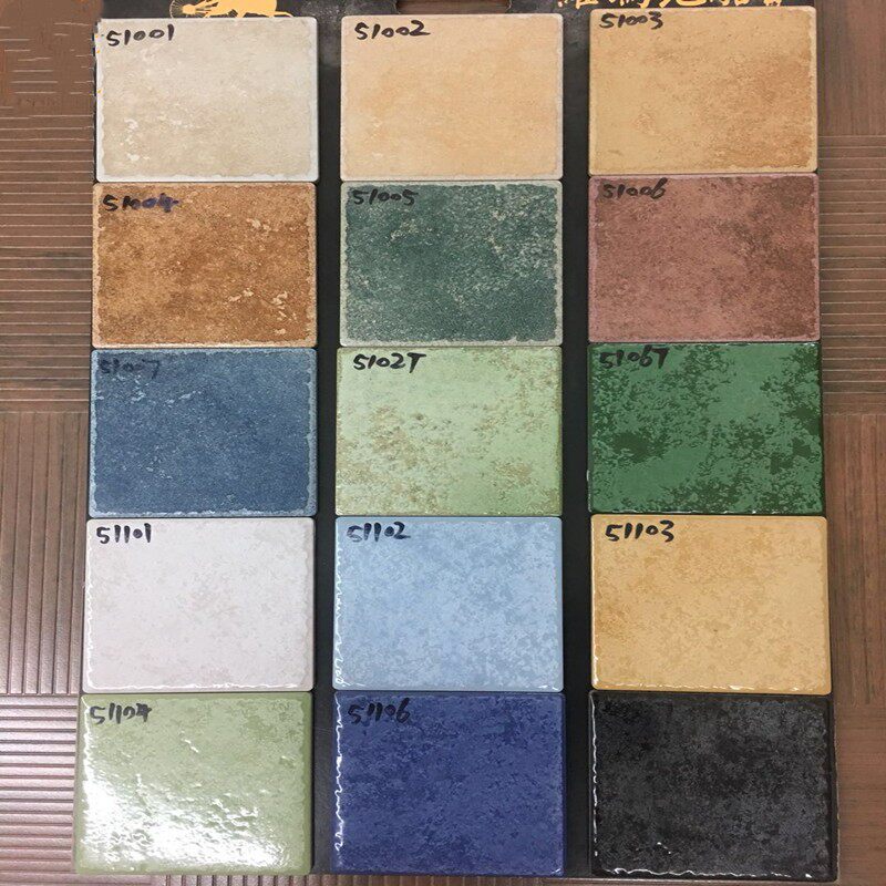 五彩纯色美式15X15仿古地中海砖