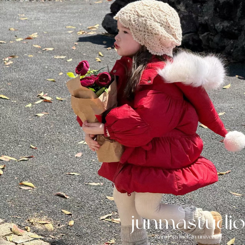 TF童装女童宝宝儿童冬装韩系精灵帽蝴蝶结大毛领羽绒服白鸭绒外套,童装/婴儿装/亲子装,羽绒服,淘宝优惠券,粉丝福利购,淘宝优惠卷