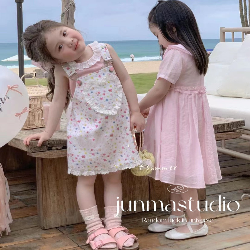 爱心娃娃领连衣裙童装新款