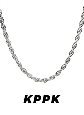 粗麻花链潮男生百搭galcia美式高级感项链送男友