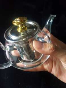 小茶壶 泡茶壶 手持喝茶 高硼硅耐热玻璃 花茶壶 钢漏壶新品包邮