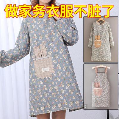 工作服韩版做饭碎花2024新款时尚