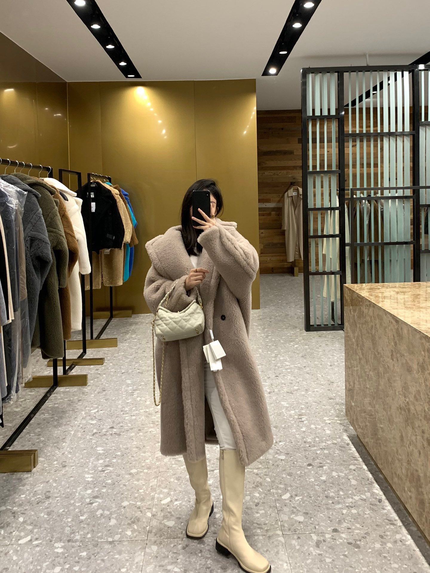 泰迪熊大衣teddy廓形羊驼毛毛呢外套