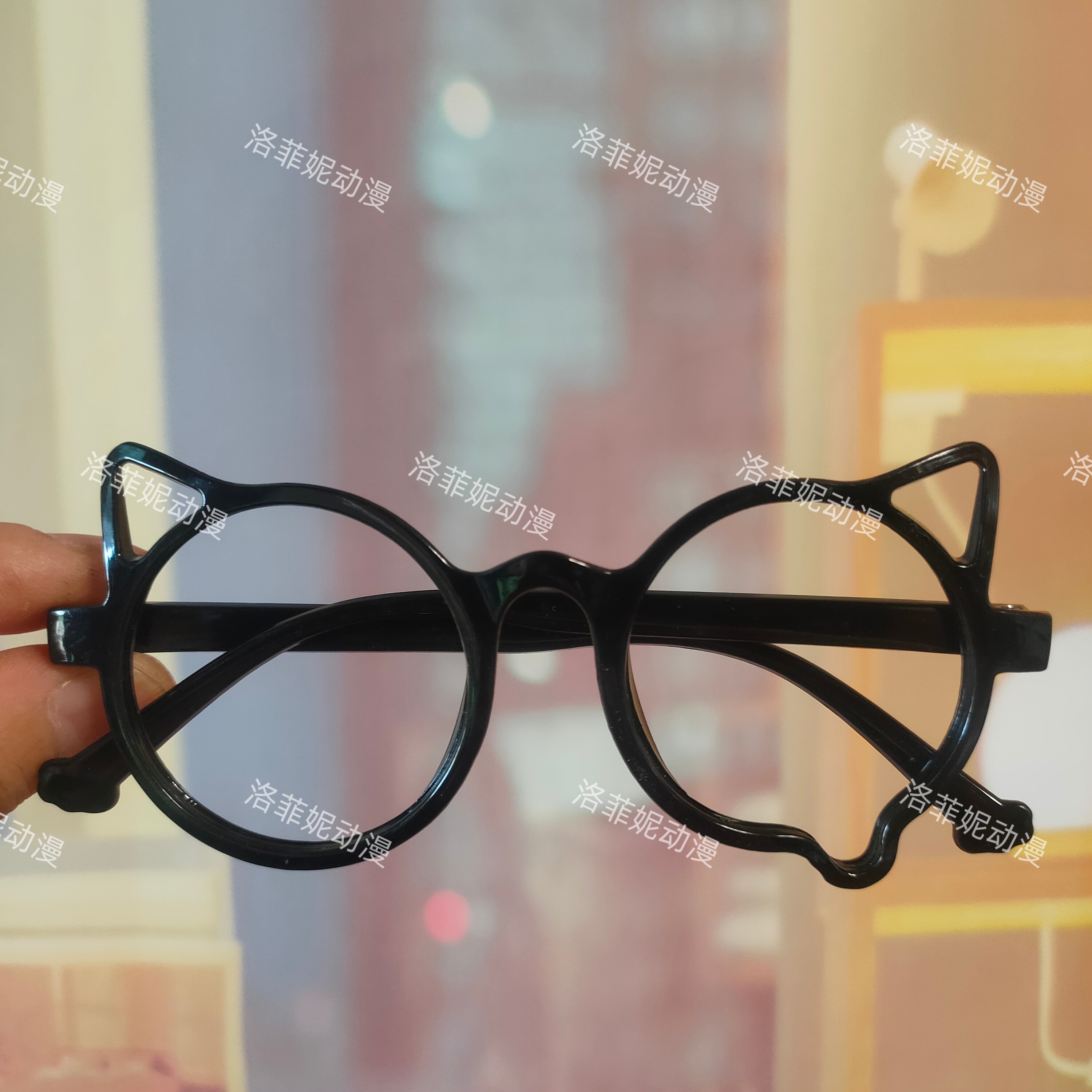 thumbnail for Cat Crying Glasses Frame Japanese Cute Black Cat Glasses Frame Subculture Two-dimensional Cos Tear Glasses