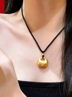 越南沙金小胖福锁骨链永不掉色