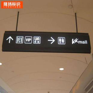 商场吊牌灯箱指示牌医院吊挂指示牌引导牌发光招牌导向牌镂空灯箱