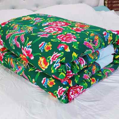东北大花被子老式花布棉被复古传统棉花被褥怀旧乡村古代被子被芯