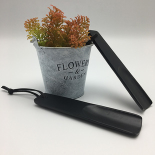 荷木鞋拔黑色短款木鞋拔便携穿鞋神器鞋溜子酒店鞋抽居家鞋拔子男