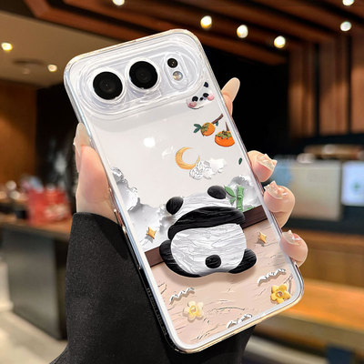 可爱熊猫适用荣耀500手机壳2025新款华为500pro外壳超火保护套honor系列高端透明400全包防摔高级感女软硅胶