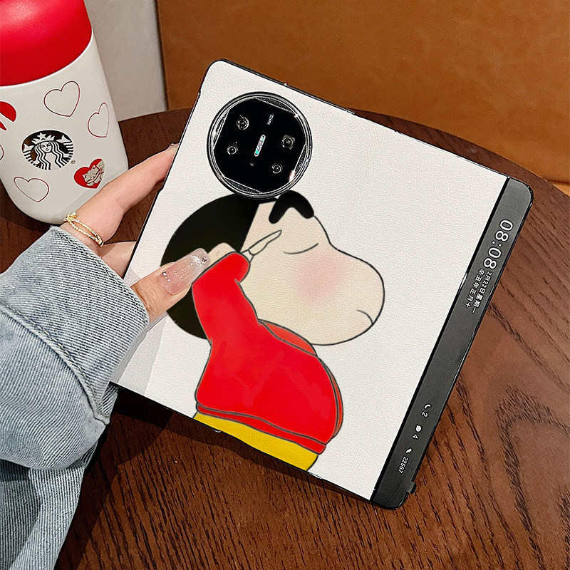 华为matex5手机壳卡通敬礼小新