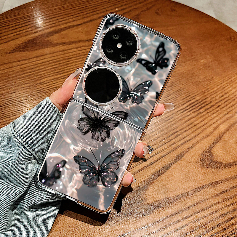 水波纹蝴蝶华为pocket2手机壳