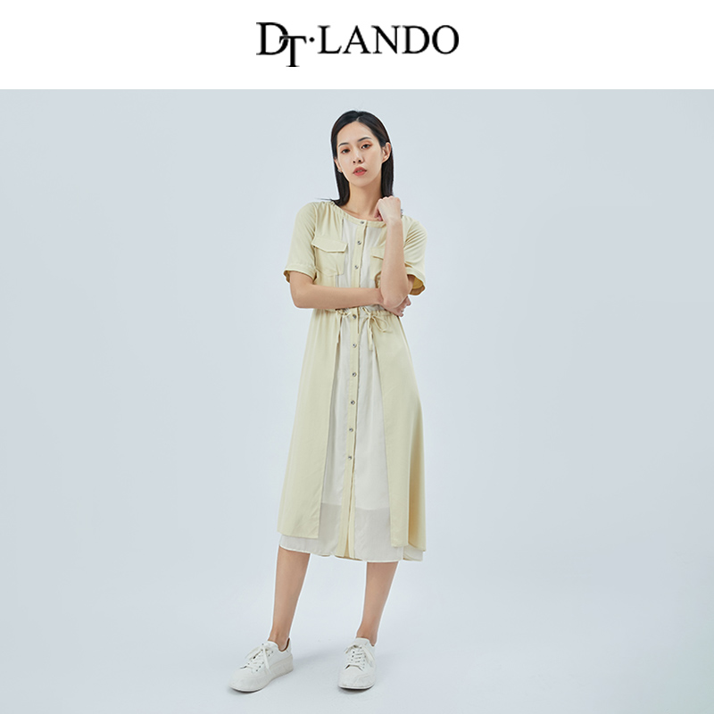 DTLANDO商场同款时尚H型长裙