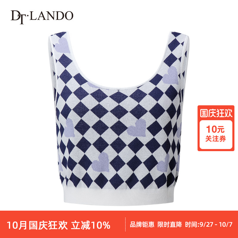 DTLANDO格DTL子爱心针织背心