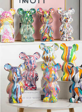 卡通摆件流体暴力熊电视柜高档