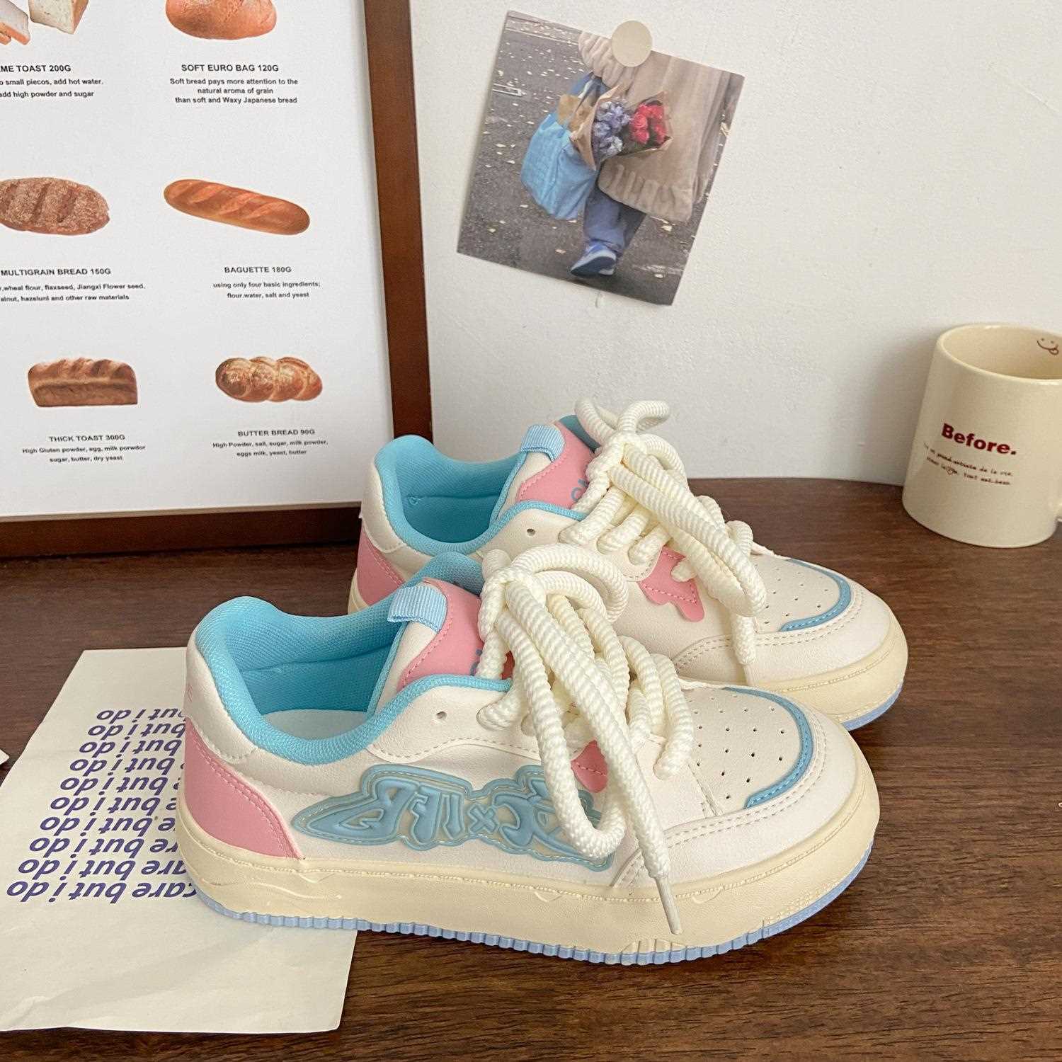多巴胺厚底面i包鞋202潮5女春季新款ns小众休闲板鞋运动小ADT白鞋