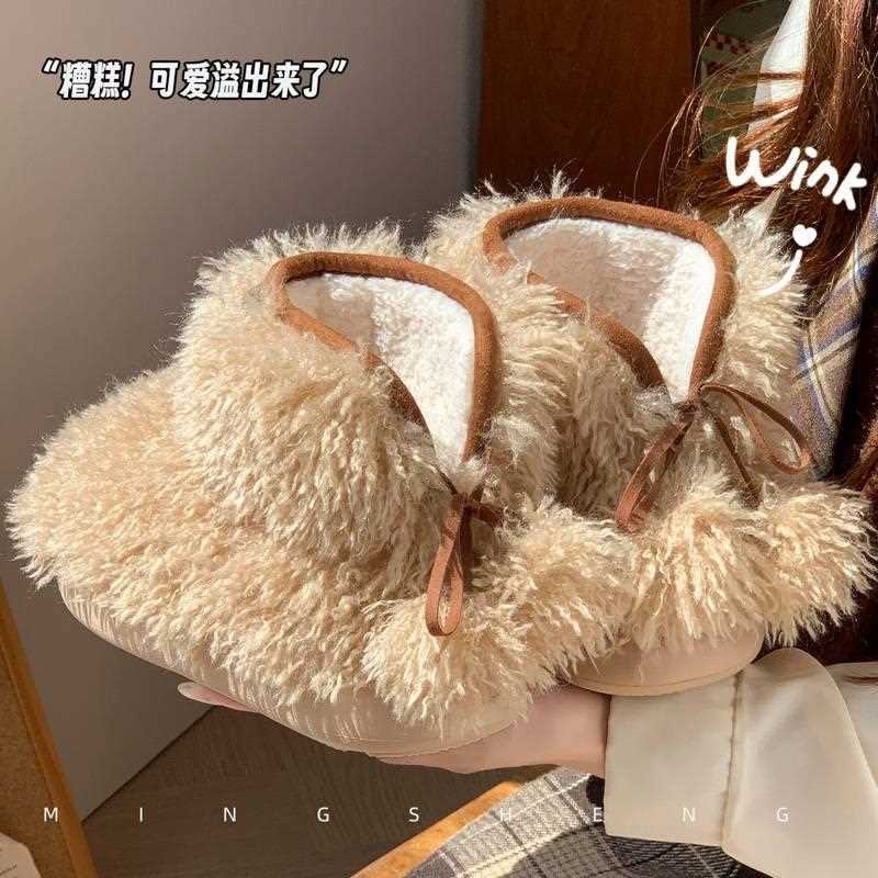 保冬季毛5暖长棉靴202年冬季新无品牌/款白暖百搭