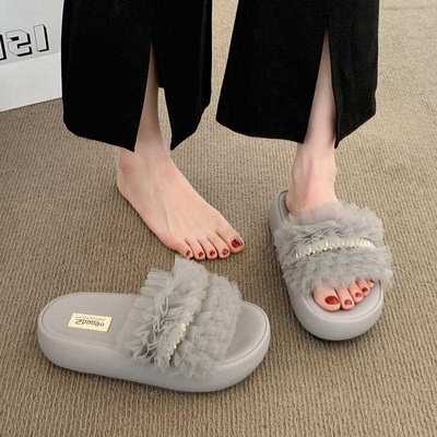 2红025夏季新款网同厚底轻便一外字12款拖女穿气质甜美时尚百搭女