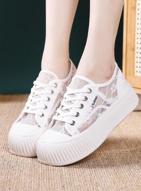 【厚清仓GS-DT003】5底白色帆布鞋20小2夏季新款夏百搭白女大头鞋