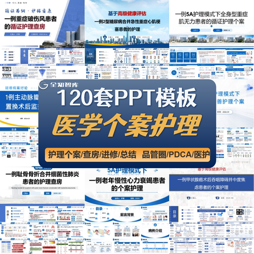 医护ppt模板个案护理查房品管圈pdca个案分析竞聘总结教学说课ppt