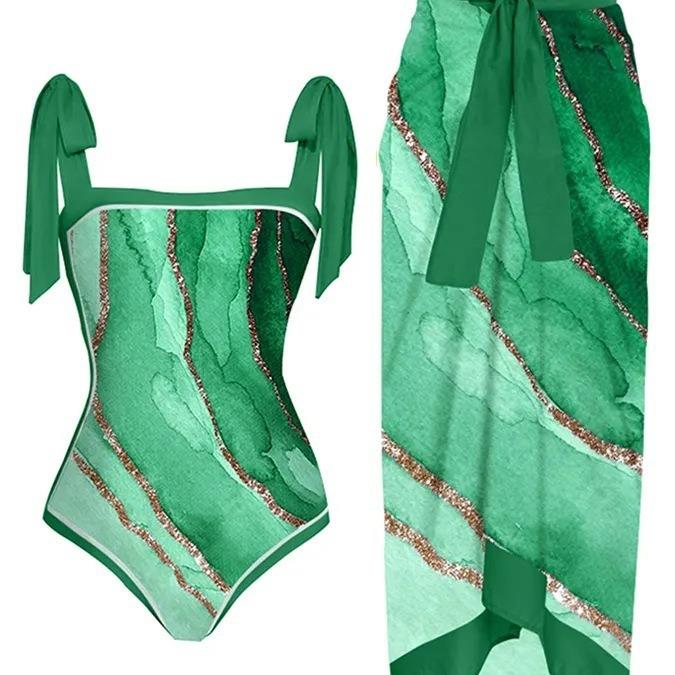 One-piece and showing springs bikini beach hot covering for