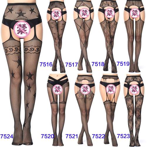 Womens garter stockings underwear hollow jacquard pants