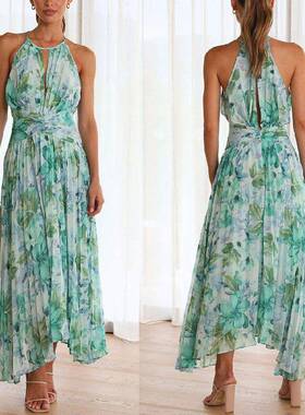 dress long holiday silk lace-up waist flower beaded collar