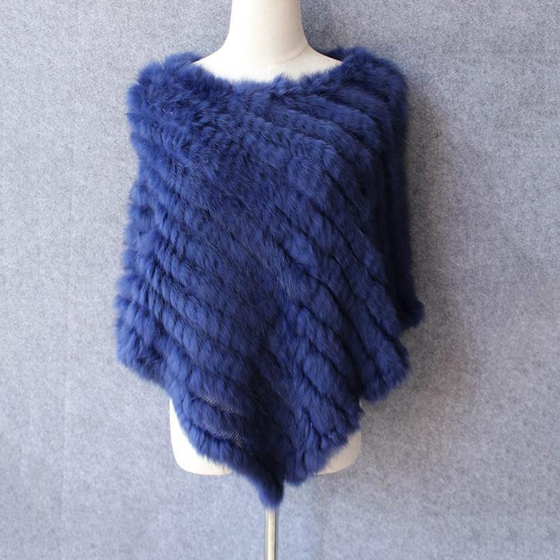 autumn natural women poncho cape rabbit wraps scarf casual