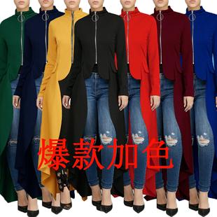 street high long stand dress spring neck clothing