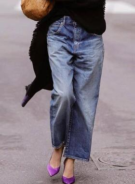 cargo mujer waisted pants capris ropa de leg denim baggy