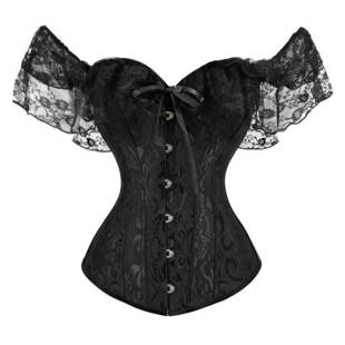 Court dress corset lace sexy cape corset