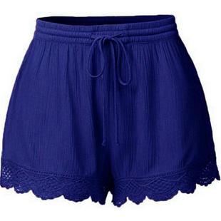 solid lace Womens color pants shorts casual