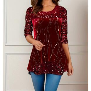 for women loose digital casual oversized spring long shirts