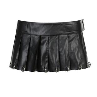 bottom clothing women low black waisted hot one leather
