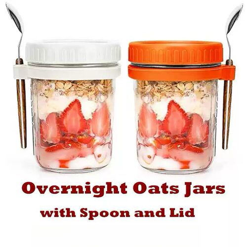 Overnight Oats Containers Oatmeal Mason Jars Go Container