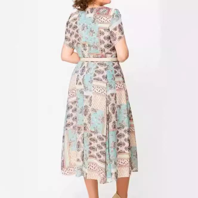 sundress floral women robe slit bohemian summer vintage