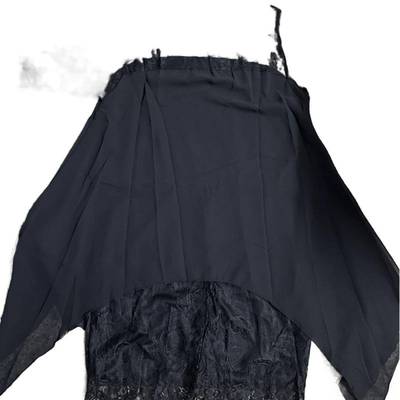 Lace panelled three quarter sleeve mid length knee length