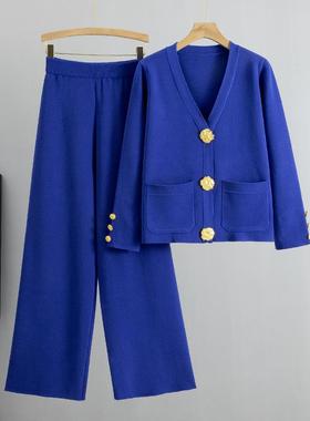 pants leg wide cm baggy waist high conjunto coats cardigan