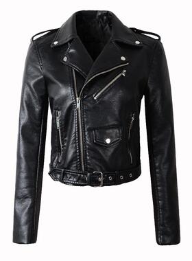 Womens leather jacket slim fit ladies leather jacket