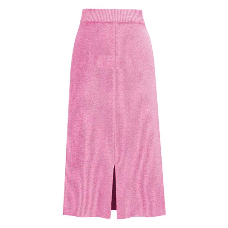 Wool skirt womens medium-length large size woolen skirt