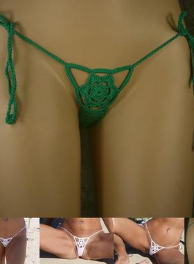 Handmade Bottoms Trunks Women Bikini Sexy Sunbathing