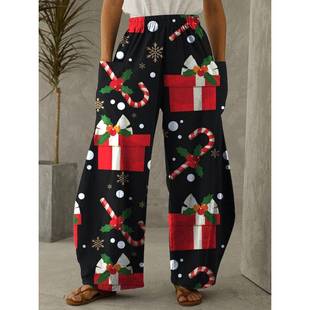 dog pants santa thin waistband halloween elastic womens