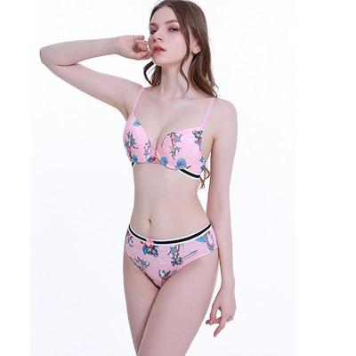 Bra set pure cotton large size sports bra womens underwear