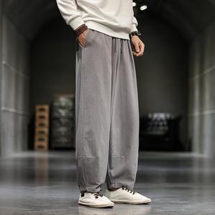 Mens and Pants Loose Leg Casual Size Large Linen